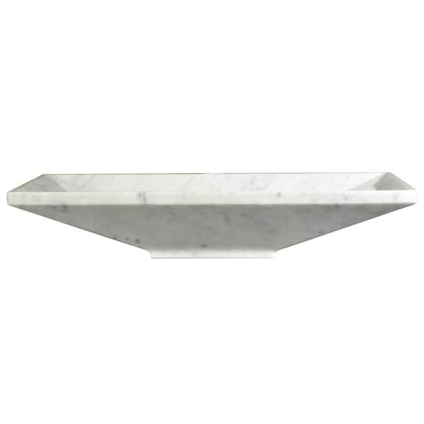 Unbranded Bliss Vessel Sink in Carrera White Stone