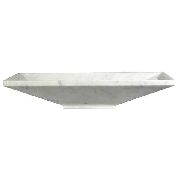 Bliss Vessel Sink in Carrera White Stone