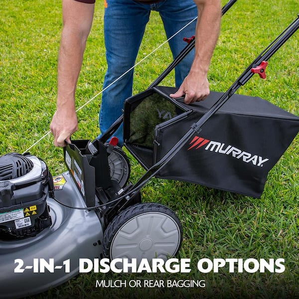 Murray - 21 in. 140 cc Briggs and Stratton Walk Behind Gas Push Lawn Mower with Height Adjustment and with Mulch Bag