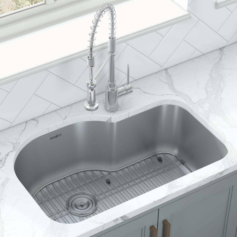 Ruvati 32" Stainless Steel Undermount Single Bowl Kitchen Sink