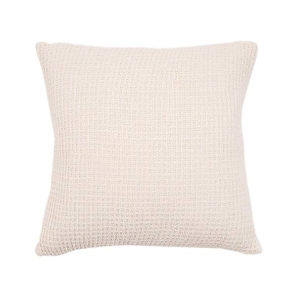 white chenille pillow