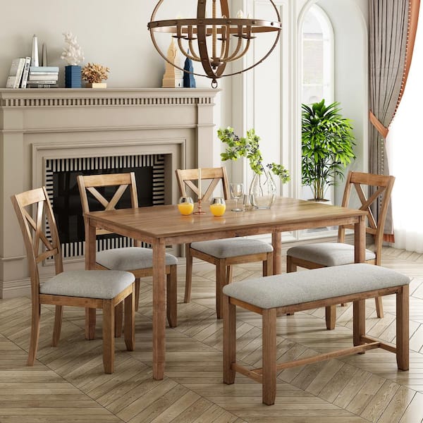 Natural Cherry Dining Table Set, Light Cherry Wood Dining Room Chairs