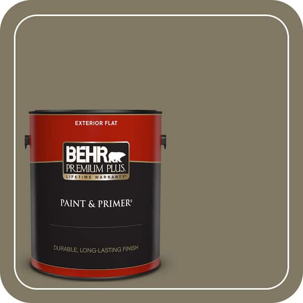 BEHR PREMIUM PLUS 1 gal. #760D-6 Spanish Galleon Flat Exterior Paint & Primer