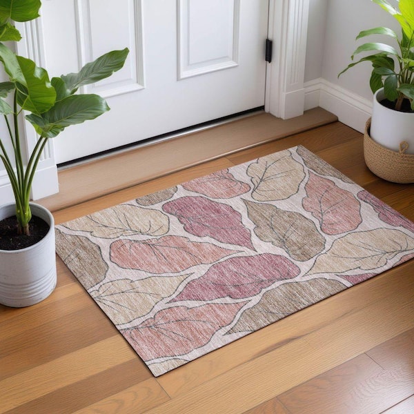 Chantille Machine Washable Indoor/Outdoor Abstract ACN2348 Blush 2 ft. x 3 ft. Accent Rug