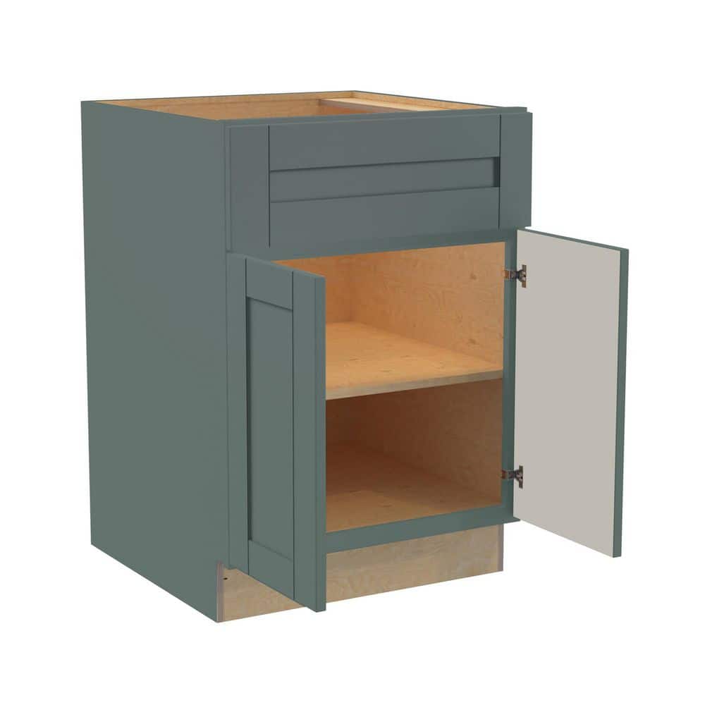 Washington 27 in. W x 24 in. D x 34.5 in. H Assembled Plywood Base Kitchen Cabinet in Green with Soft Close Doors price history on PriceWatchPro