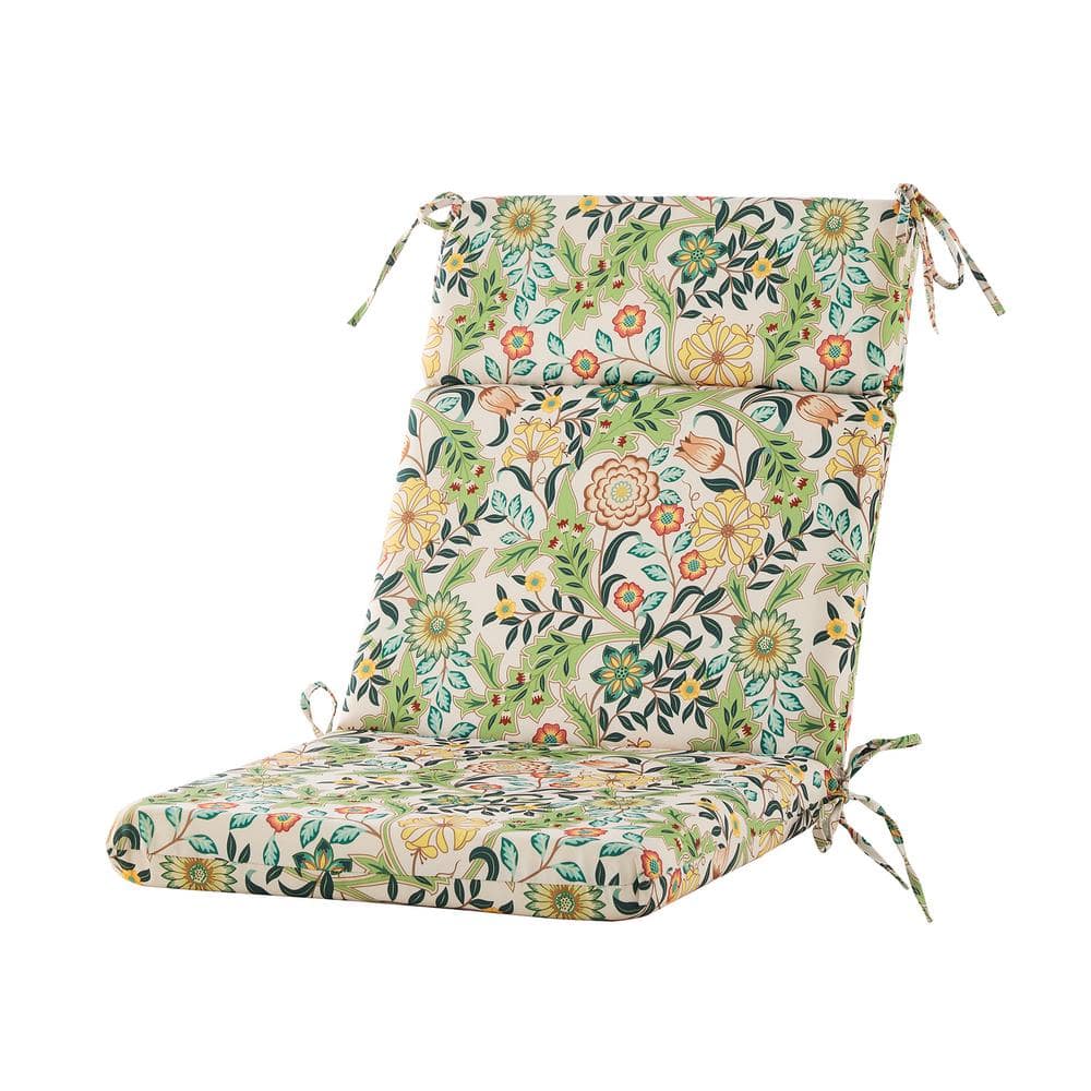 BLISSWALK Outdoor Seat Back Chair Cushion/Indoor Hatteras Ebony Round