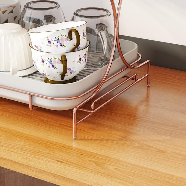 Rose gold dish online rack