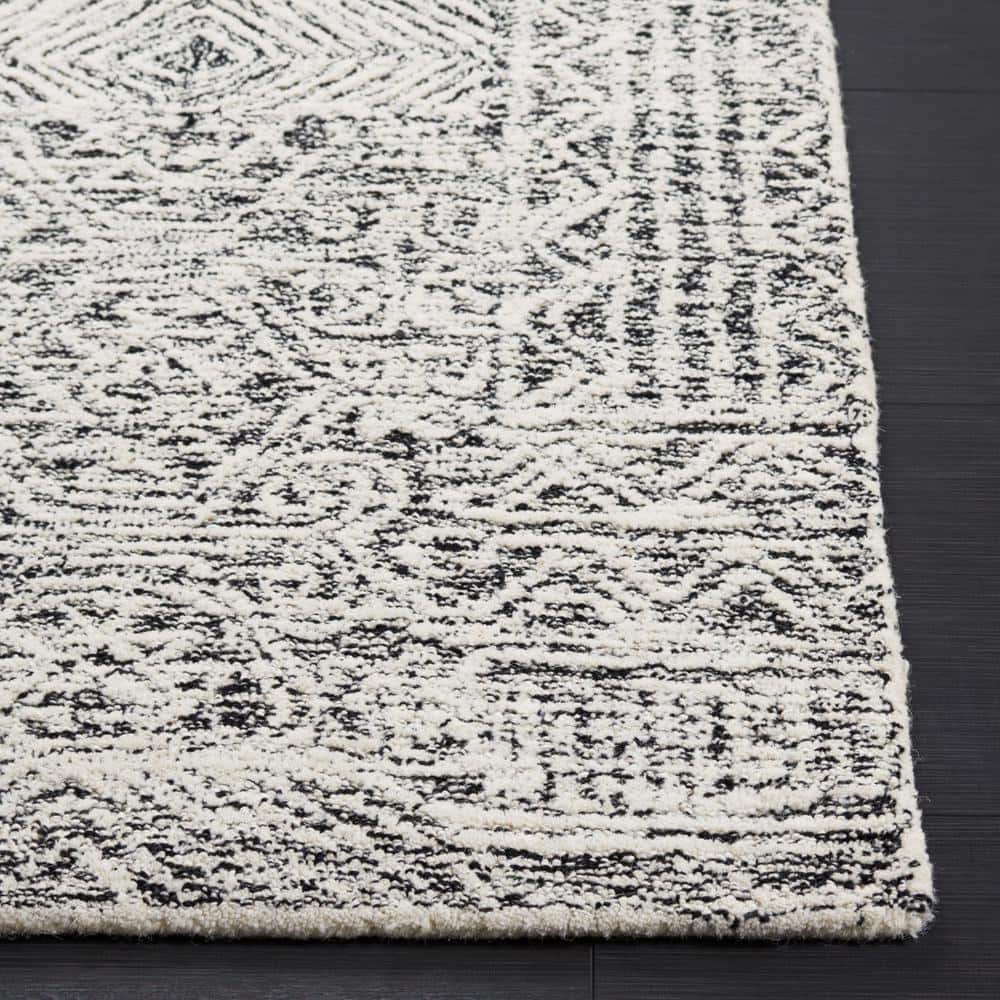 Ivory Abstract Wool 8' x 10' Hand-Tufted Area Rug