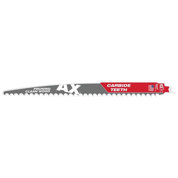 Milwaukee 12 in. 3 TPI Pruning Carbide Teeth Wood Cutting SAWZALL Reciprocating Saw Blade (1-Pack)