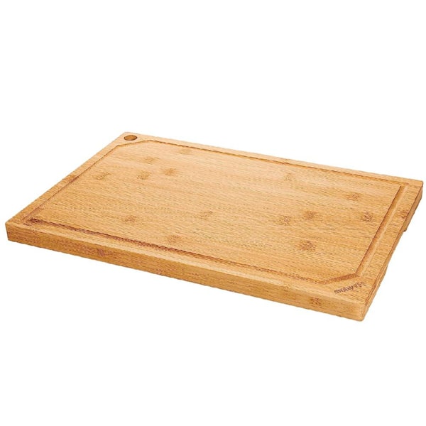 Aoibox 22 in. x 16 in. Extra Large Size Teak Multipurpose Cutting Board Reversible Chopping Serving Board with Juice Groove, Natural