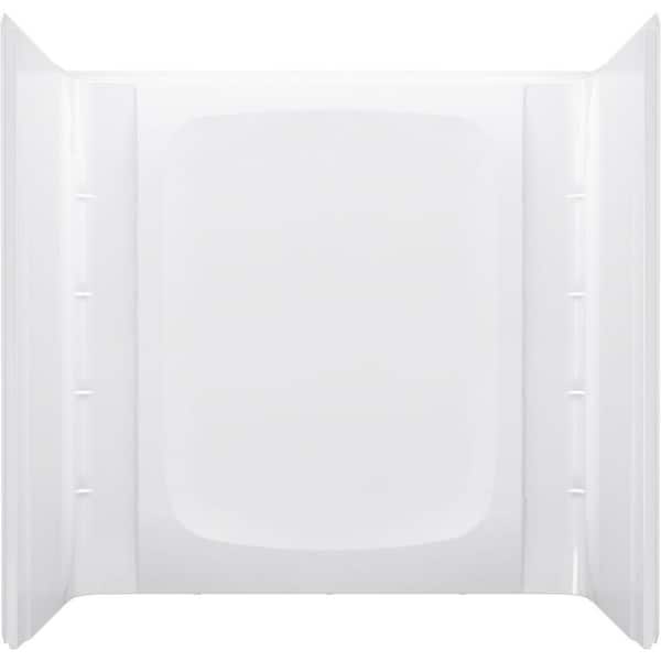 Sterling Store 60 in. W x 60 in. H x 32 in. D 3-Piece Direct to Stud Alcove Shower Wall Surround in. White