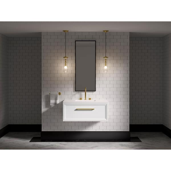 KOHLER Lodern 37 in. W x 22.4 in. D x 15.2 in. H Bathroom Vanity Cabinet without Top in Linen White