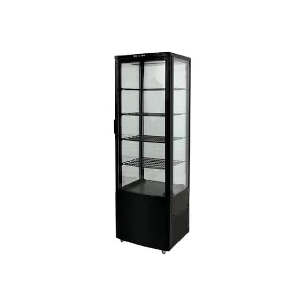 Cooler Depot 21 in. W 8.3 cu. ft. Commercial Upright Refrigerated Glass Case Display in Black