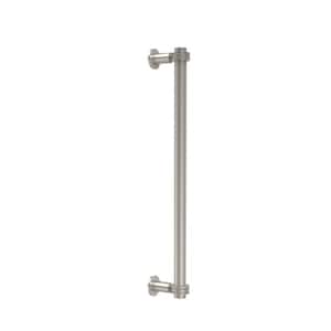 Contemporary 18 in. Back to Back Shower Door Pull with Dotted Accent in Polished Nickel