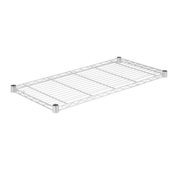 Honey-Can-Do 36 in. W x 18 in. D 350 lbs. Steel Shelf in Chrome
