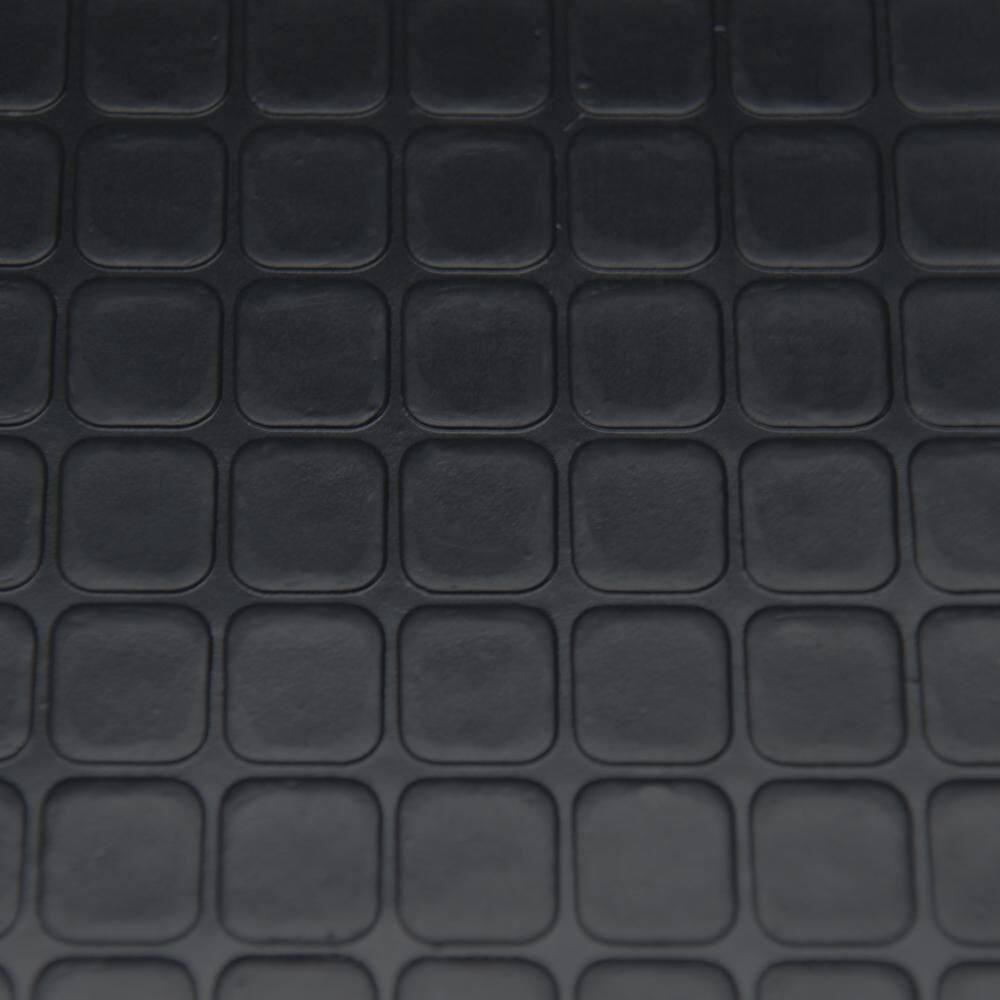 Block-Grip Black PVC Raised Quadrilateral Garage Flooring Roll