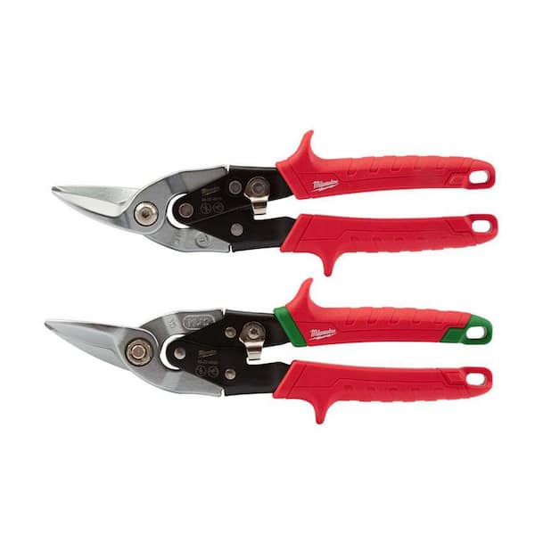Milwaukee 10 in. Left-Cut Aviation Snips with 10 in. Right-Cut Aviation Snips