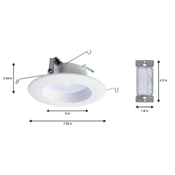 5 and 6 in. Tunable CCT Bluetooth Smart Integrated LED Recessed Trim with In-Wall Accessory Dimmer by HALO Home