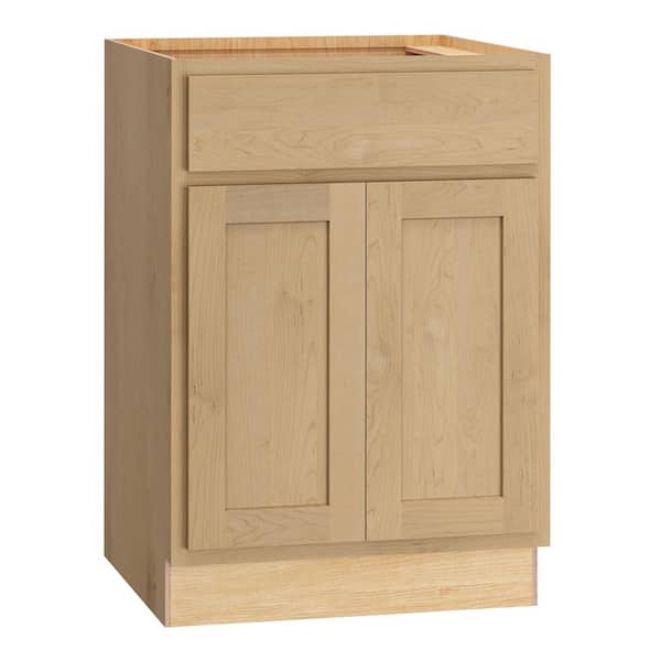 QuickShip Cottage 24 in. W x 24 in. D x 34.5 in. H in Assembled Sink Base Kitchen Cabinet in Canopy Partial Overlay