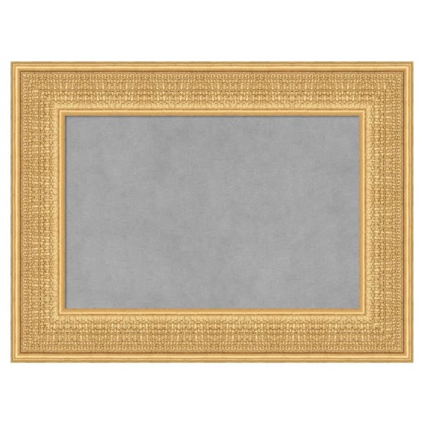 Amanti Art Trellis Gold 24 in. x 18 in. Framed Magnetic Board