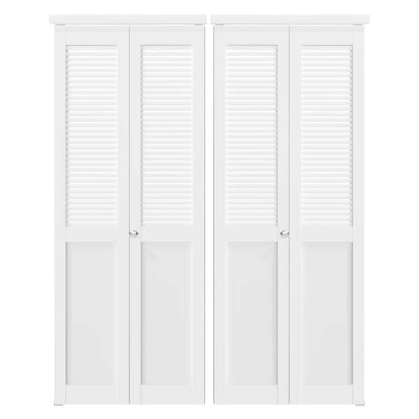TENONER 72 in. x 80 in. Solid Core, MDF Composite, White, PVC