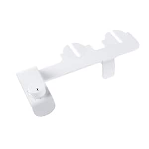 Non-Electric Toilet Bidet Attachment System with Dual Nozzles in White