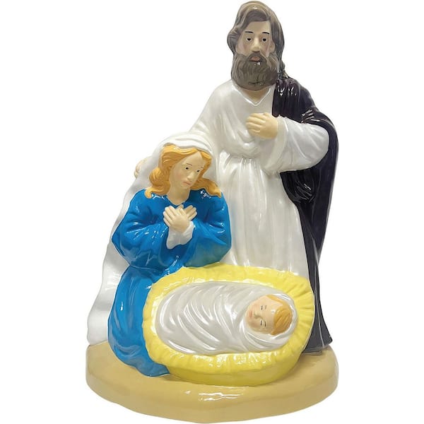 32.7 in. x 17.1 in. Pre-Lit C7 Bulb Nativity Christmas Blow Mold