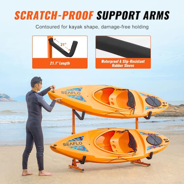 VEVOR Freestanding Kayak Storage Rack for 2 Kayak Canoe