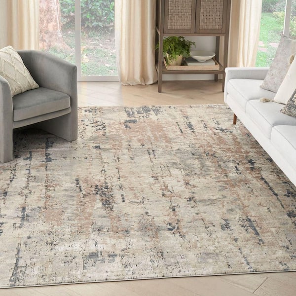Concerto Beige/Grey 9 ft. x 12 ft. Textured Contemporary Area Rug