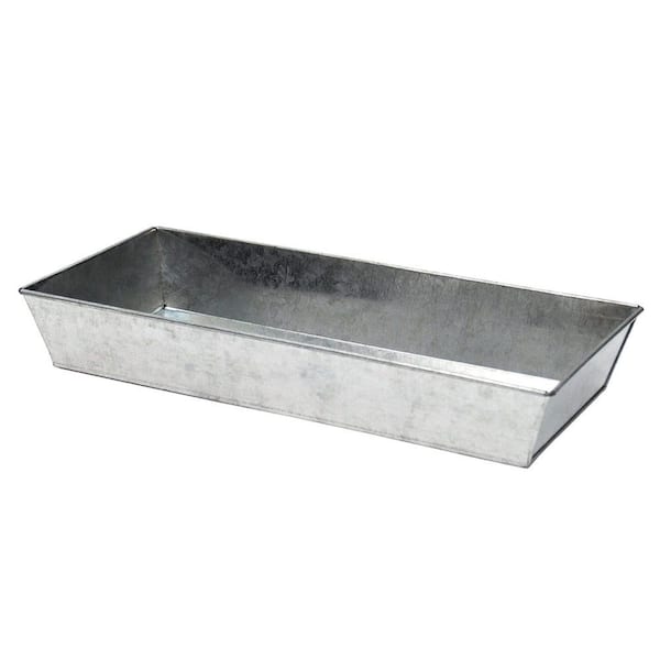 Achla Designs Small Versatile Galvanized Steel Supplier Tray, 20 in. Wide, Antique Finish