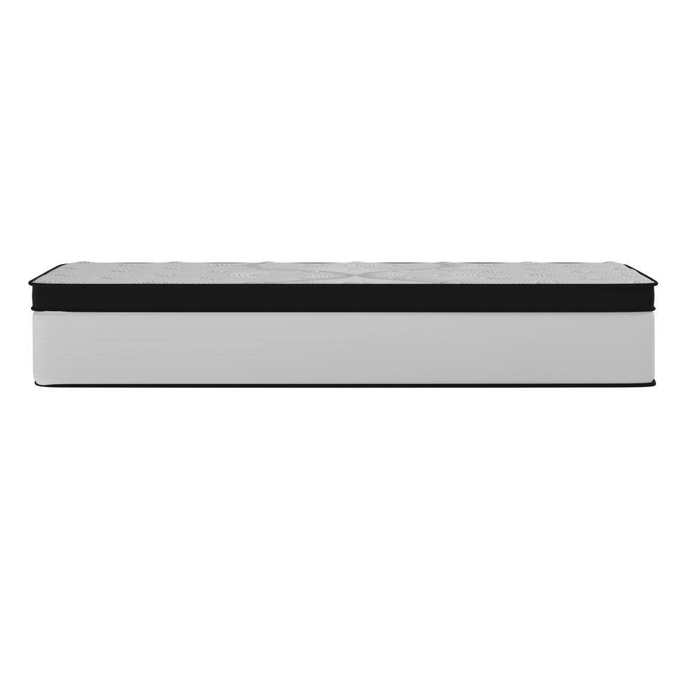 Twin 12" White and Black Innerspring Adjustable Mattress