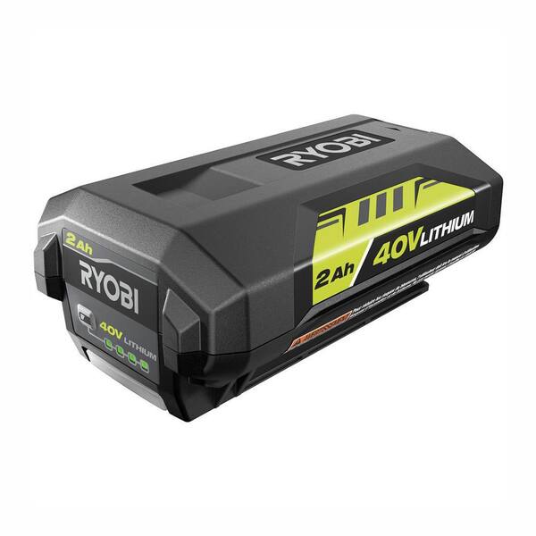 Ryobi 40v Lithium Ion 2 0 Ah Battery And Charger Op4020a 03 The Home Depot