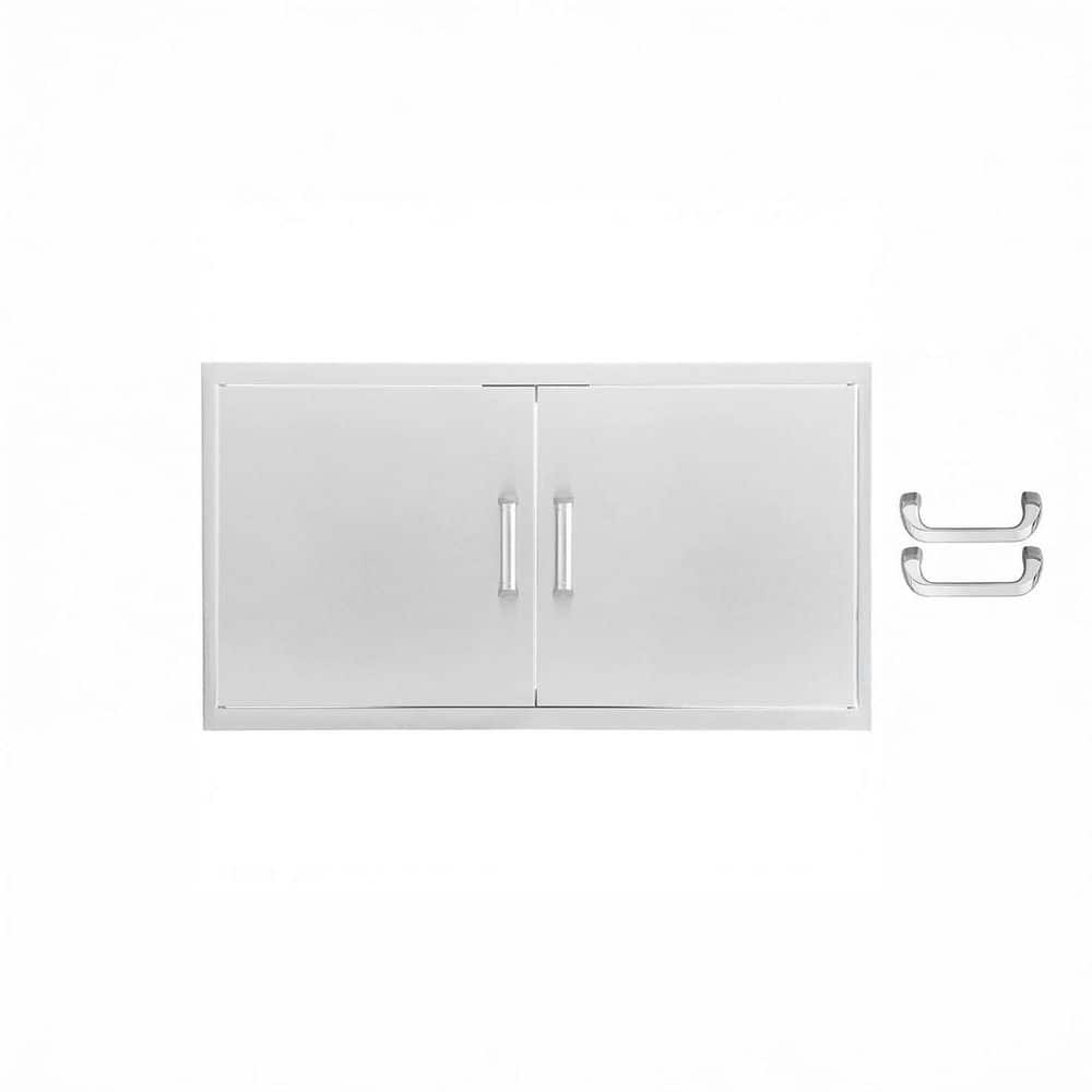 Signature Series 40 in. Stainless Steel Magnetic Double Access Doors for BBQ Grill Island Outdoor Kitchen Storage Unit price history on PriceWatchPro