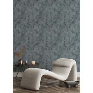 Abe Blue Geo Paper Textured Non-Pasted Wallpaper Roll