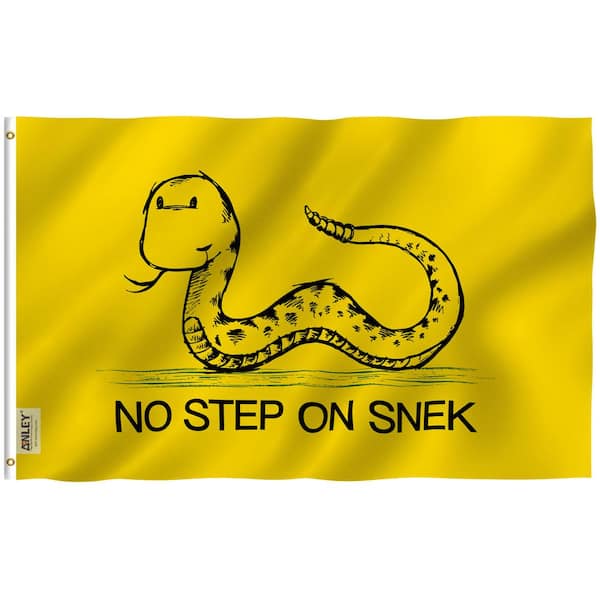 ANLEY Fly Breeze 3 ft. x 5 ft. Polyester No Step On Snek Flag 2-Sided Flags Banner with Brass Grommets and Canvas Header