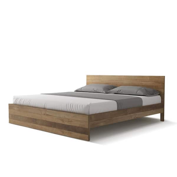 Urban Woodcraft Safi Solid Wood Natural Queen Bed