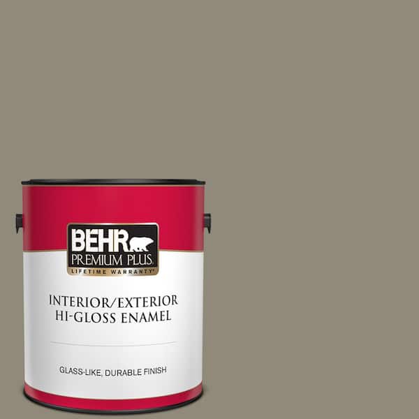 BEHR PREMIUM PLUS 1 gal. #PPF-43 Shady Oak Hi-Gloss Enamel Interior/Exterior Paint