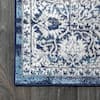 JONATHAN Y Modern Persian Vintage Medallion Navy /Light Gray 5 ft. x 8 ft. Area Rug MDP100B-5