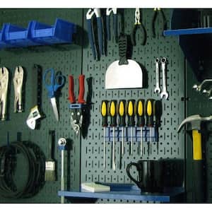 32 in. x 32 in. Overall Size Green Metal Pegboard Pack with Two 32 in. x 16 in. Pegboards