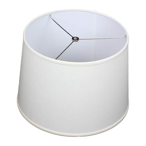 FenchelShades.com 14 in. Top Diameter x 16 in. Bottom Diameter x 11 in. Slant Designer Linen Off White Empire Lamp Shade