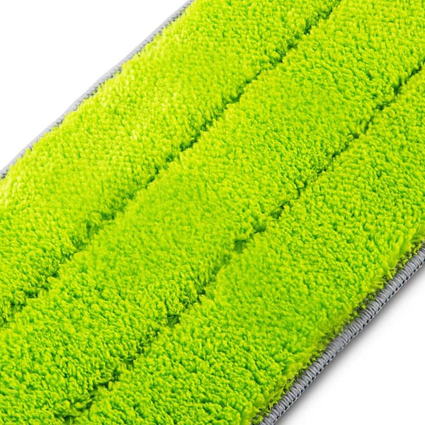 Zwipes 18 in. Green Microfiber Scrubbing Wet Mop Pad Refills (3-pack)