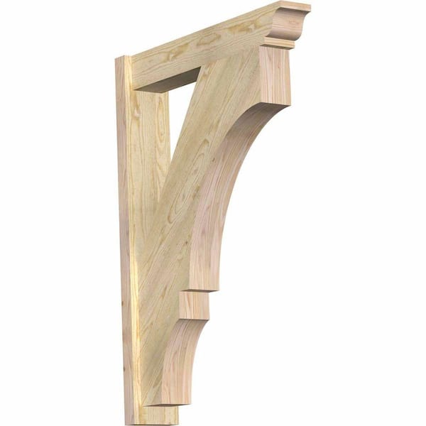 Ekena Millwork 6 in. x 42 in. x 30 in. Balboa Traditional Rough Sawn Douglas Fir Outlooker