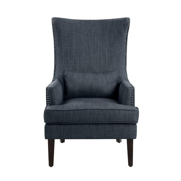 EVERGLADE HOME Indigo Wingback Chair Rheit Textured Upholstery Accent