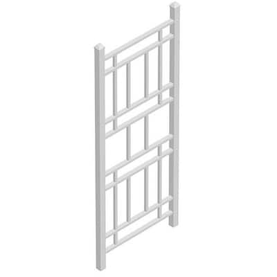 Dura-Trel 76 in. x 28 in. White Vinyl PVC Cambridge Trellis 11172