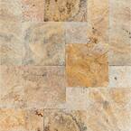 Tuscany Scabas Pattern Tumbled Travertine Paver Kits (360 Pieces/480 sq. ft./Pallet)