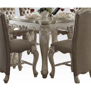 Danielle White Gold Wood 55 in. 4 Legs Dining Table (Seats 6)