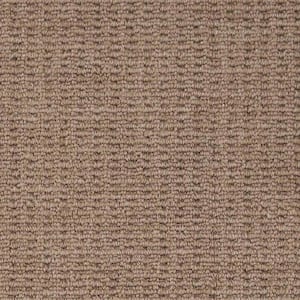 Terrain - Taupe - Brown 13.2 ft. 34 oz. Wool Loop Installed Carpet