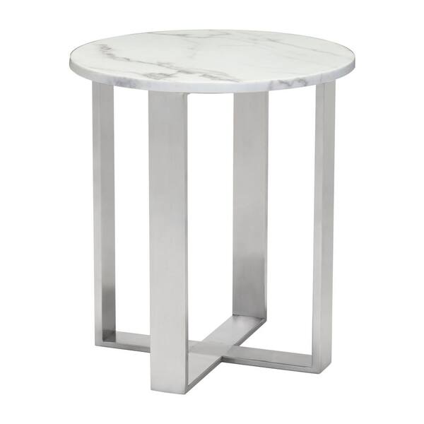 ZUO Atlas Stone and Stainless End Table