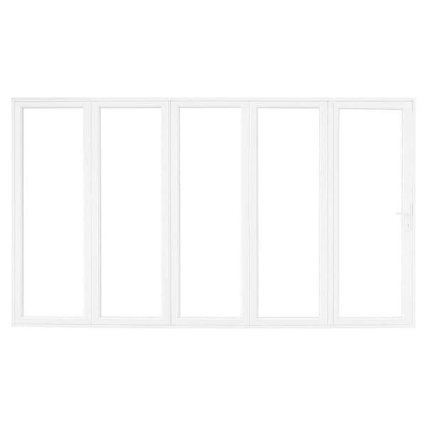 TEZA DOORS Teza 85 Series 144 in. x 96 in. White Right to Left