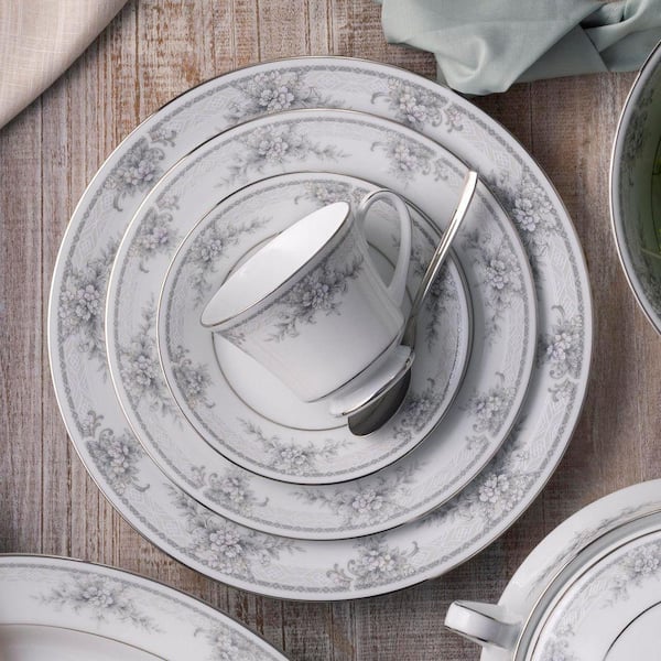 Noritake 深皿 5枚セット Noritake Sweet Leilani 5-Piece (White) Porcelain Place Setting